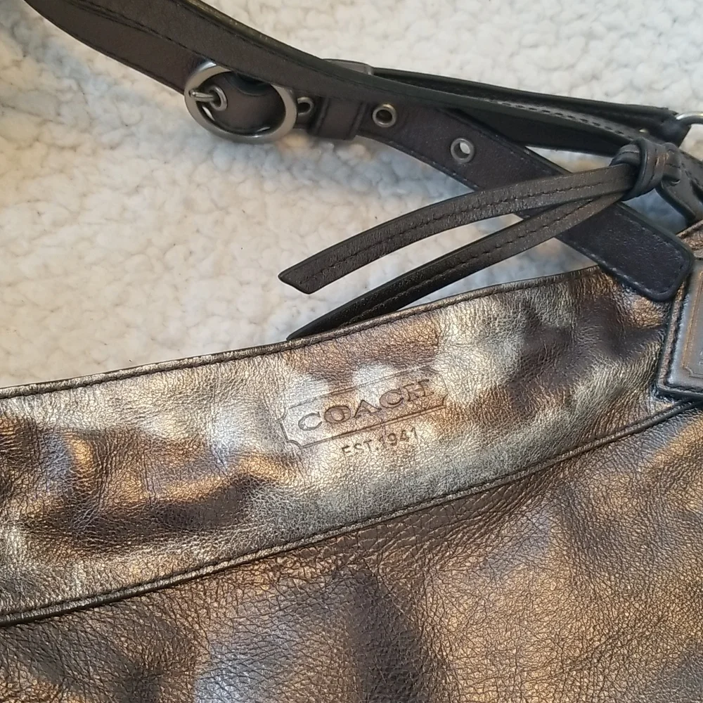 Coach Zoe Hobo Bag Genuine Leather Y2K Purse F14707
